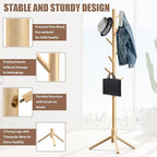 Haddockway Wooden Coat Rack Stand - Image 3