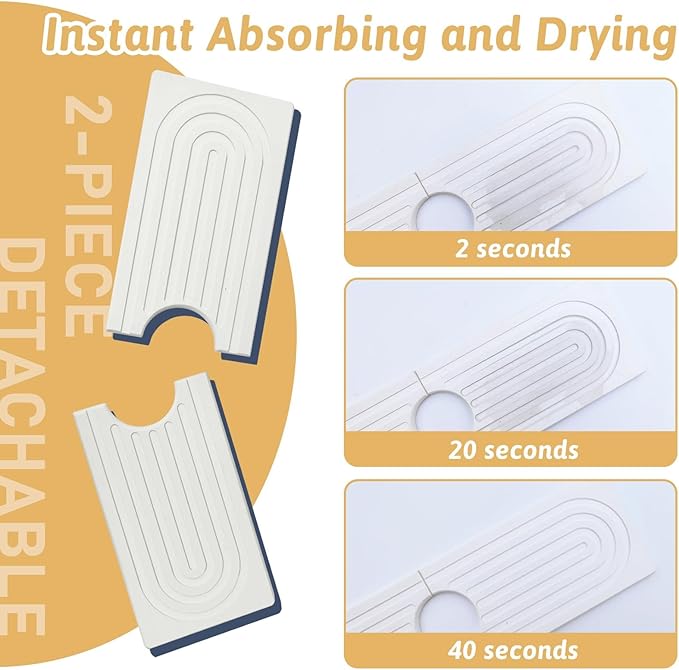 Faucet Mat for Kitchen Sink, Super Absorbent, Prevents Moisture Buildup - Image 5