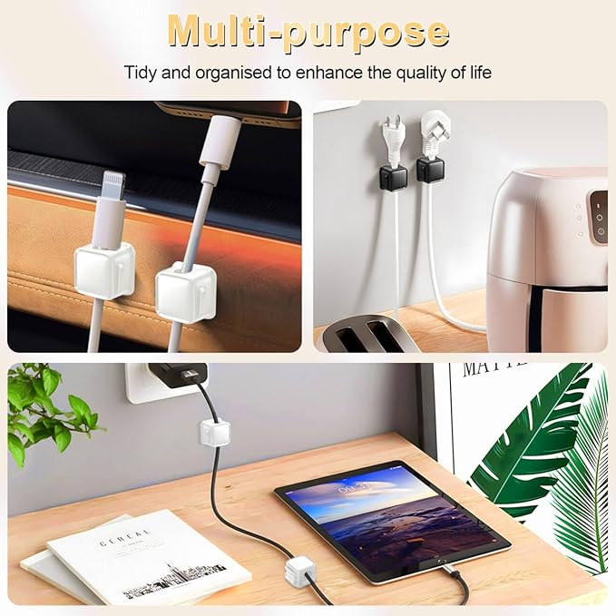 18 Pack Cord Organizer Holder, Magnetic Cable Clips Management, Easy Adhesive - Image 7