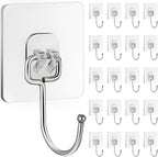 20 Pack Large Sticky Hooks for Hanging Heavy Duty, Wall Hooks Adhesive by Unknown