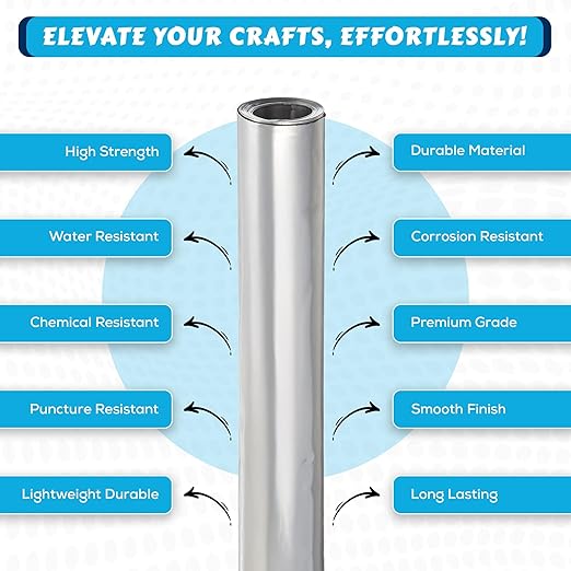 St. Louis Crafts Aluminum Metal Foil Roll, 36 Gauge, Durable Foil - Image 4