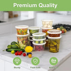 60 Sets Deli Containers with Lids, 32/16/8 oz X 20 Set Each, Leak-Proof & BPA - Image 3