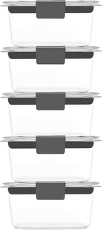 Rubbermaid Brilliance BPA-Free Food Storage Containers Multi Pack, 1.3 Cup - Image 2