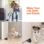 2 Pack Black Adjustable Large Door Stoppers, Heavy Duty Door Stoppers - Image 4
