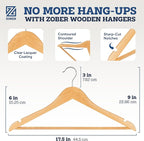 ZOBER High-Grade Wooden Hangers - Image 3