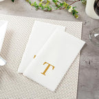 Luxenap 15.8 X 7.9 Inch Linen-Feel Guest Towels, 50 Lettered Hand Towels - Image 6