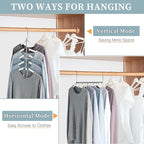 Clothes Hangers Space Saving Shirt Organizer, Non Slip Multi Shirt Hangers - Image 3
