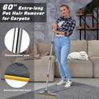 B-Land Carpet Rake for Pet Hair Removal, Reusable Pet Hair Remover - Image 2