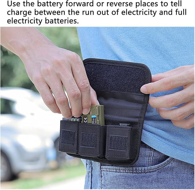 King Ma Small DSLR Camera Battery Bag Pouch Holder Case Camera Batteries Waist - Image 5