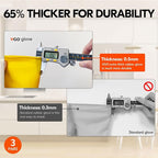 Vgo... 3-Pairs Reusable Household Gloves, Rubber Dishwashing gloves, Extra - Image 2