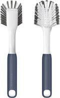 Dish Brush with Built-in Scraper, Kitchen Scrub Brush by ROSEOK