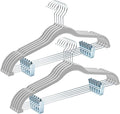 HOUSE DAY Velvet Hangers with Adjustable Clips 10 Pack, Non-Slip Suit Organizer by HOUSEDAY