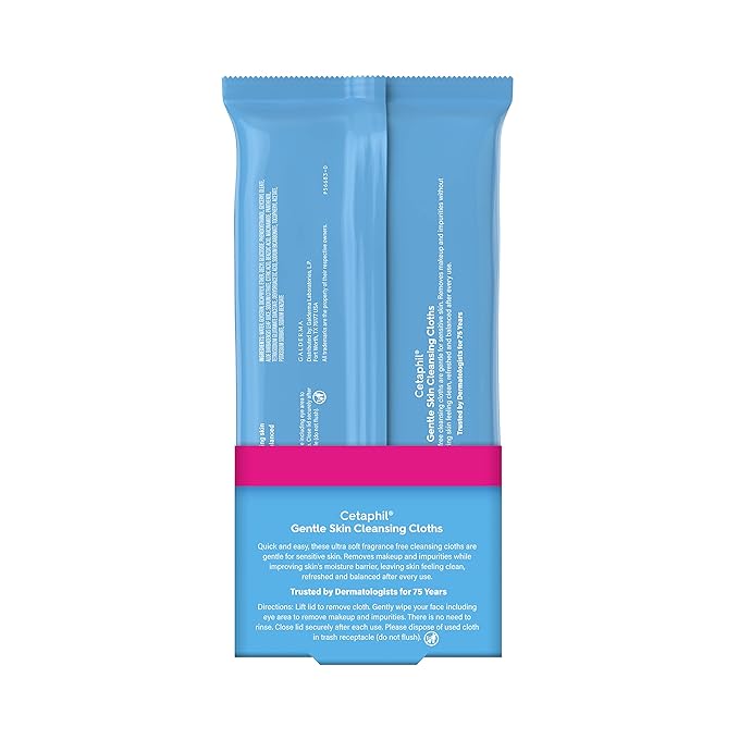 Cetaphil Face and Body Wipes, Gentle Skin Cleansing Cloths, Twin Pack, - Image 2