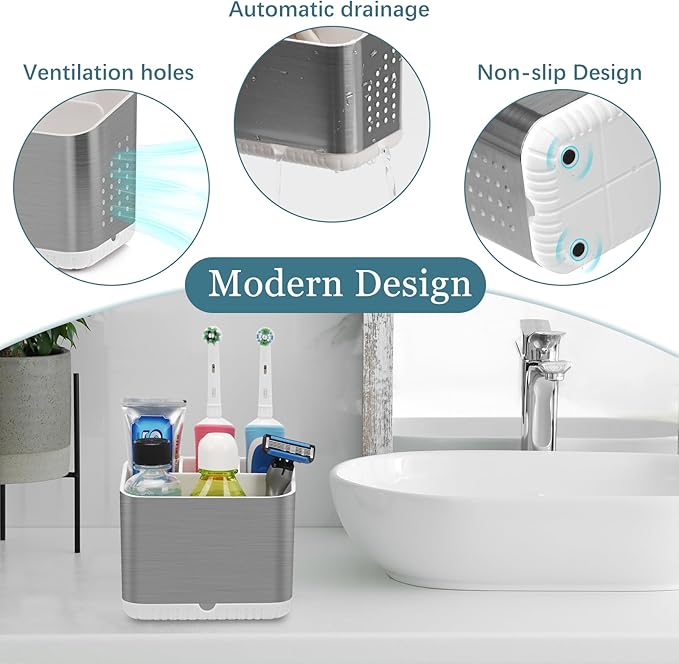 Toothbrush Holders for Bathrooms, Kids Electric Toothbrush and Toothpaste Holder - Image 4