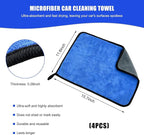 4PCS Microfiber Towels for Car, Scratch-Free Drying & Detailing Towel Wash - Image 2