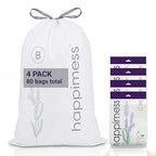 happimess 5.3 Gallon Drawstring Trash Bags, Lavender Scent, Heavy Duty MDPE by Happimess