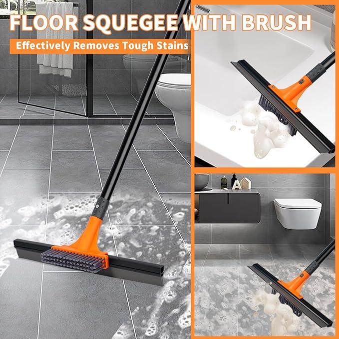 Rubber Floor Squeegee for Concrete Tile Floor, Large Water Squeegee Heavy Duty - Image 4