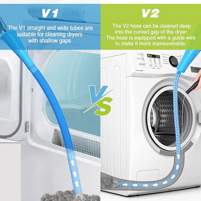 Sealegend 2 Pieces Dryer Vent Cleaner Kit and Dryer Lint Brush Vacuum Hose - Image 7