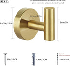 Towel Hooks Bathroom Coat Robe Hook Stainless Steel Heavy Duty Door Hanger - Image 2