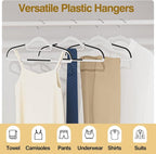 Plastic Hangers 50 Pack, 16.5 in Heavy Duty Clothes Hangers - Image 7