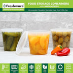 Freshware Food Storage Containers 24 oz Plastic Deli Containers - Image 2