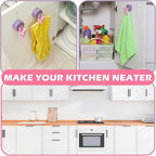 Geelin Dish Glove Clip with Suction Cup Easy Install Removable Purple Pink - Image 4