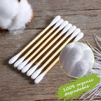 Bamboo Cotton Swab 1000PCS Double Cotton Buds bamboo Cotton Bud Eco organic - Image 4