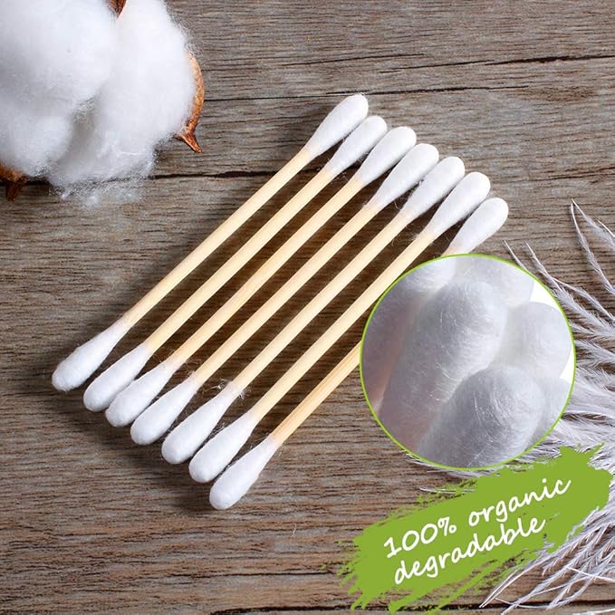 Bamboo Cotton Swab 1000PCS Double Cotton Buds bamboo Cotton Bud Eco organic - Image 4