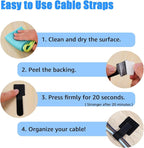 80PCS Hook and Loop Cable Ties, Hook and Loop Cable Straps, Under Desk Cable - Image 6