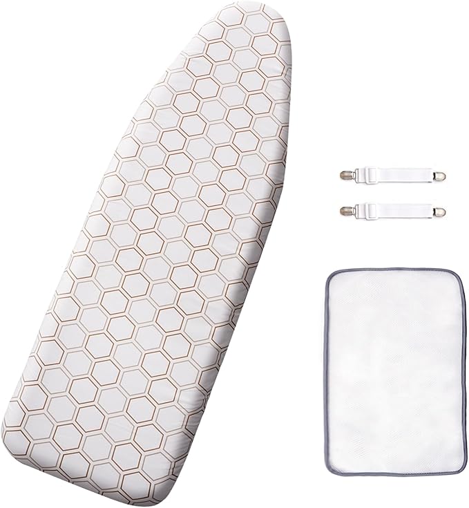SheeChung 14"x42" Over The Door Ironing Board Cover and Pad, Thick Iron Covers by SheeChung