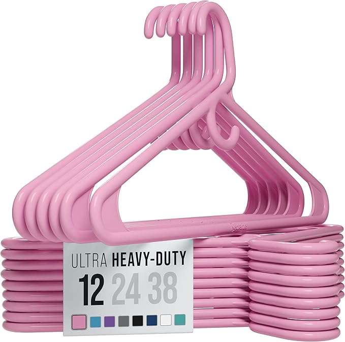 NEATERIZE Ultra Heavy Duty Plastic Clothes Hangers by Neaterize