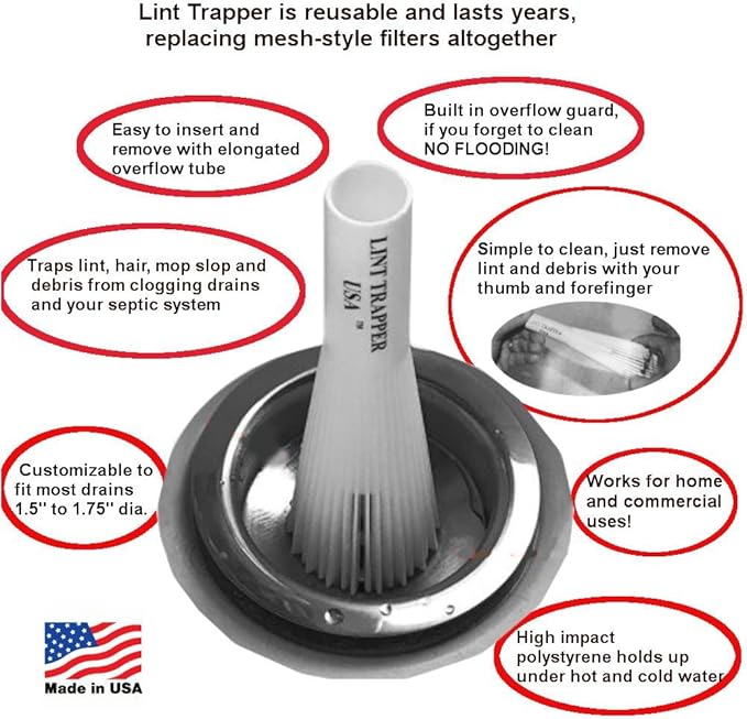Lint Hair Trapper for filtering Washing Machine Utility Tub and Sink - Image 2
