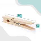 Mr. Pen- Wooden Clothes Pins, Large Natural Wood, 50 Pack, 2.9 Inch, Rust - Image 3
