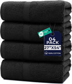 DAN RIVER Bath Towels Set of 4, 27 x 54 Inches, 100% Cotton, Larger & Lighter by DanRiver
