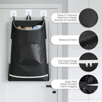 Hanging Laundry Hamper Bag, Extra Large Storage Space, - Image 6