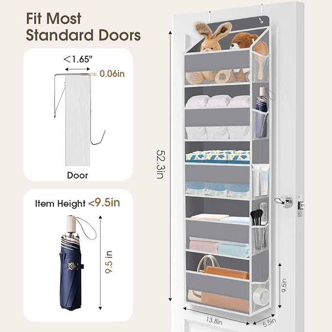 2 Pack Over The Door Organizer, Hanging Storage Organizer - Image 2