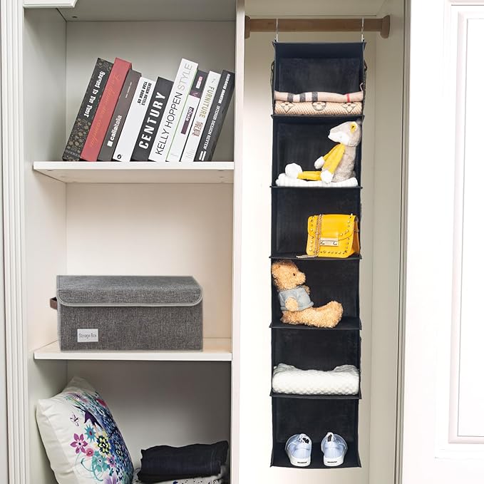 6 Shelves Hanging Closet Organizer, 2 Pack Hanging Storage - Image 6