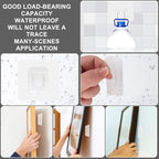 Double Sided Adhesive Wall Hooks, 24 Pack Self Adhesive Hooks, Suitable - Image 3