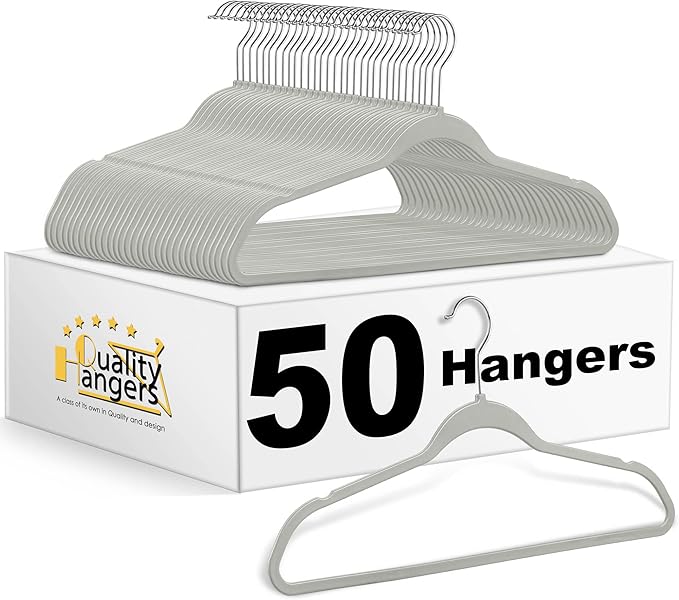 Quality Hangers 50 Pack Plastic Hangers by QualityHangers