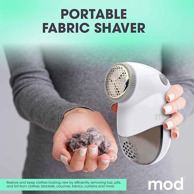 MOD 2 Pack Portable Fabric Shaver and Lint Remover, Reusable Pet Hair Remover - Image 2
