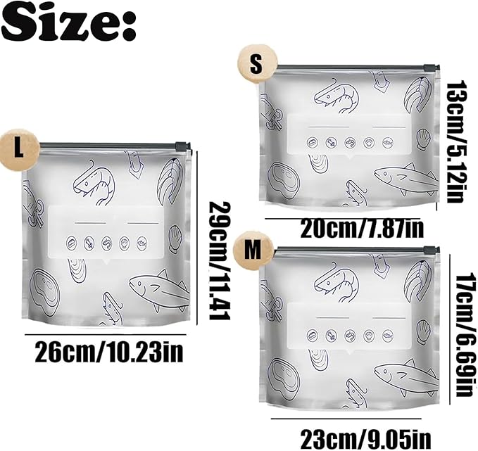 Reusable Aluminum Foil Sealable Storage Bags, 2025 New Resealable Vacuum Zipper - Image 6