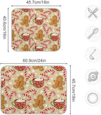 Christmas Gingerbread Man Candy Cane Dish Drying Mat - Image 3