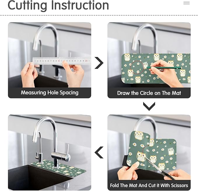 Kitchen Sink Splash Guard 1 PC 30 Inch Sink Faucet Mat Splash Guard - Image 4