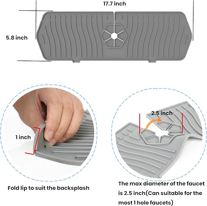 Kitchen Sink Splash Guard, Sink Protectors - Image 2