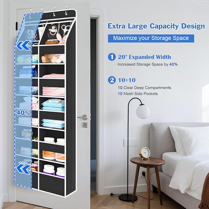 Univivi 6-Shelf Over Door Hanging Organizer Fabric Door Storage - Image 8