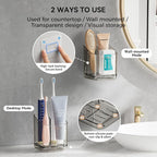 Toothbrush Holders for Bathrooms, 3 Slots Detachable Electric Toothbrush Holder - Image 4