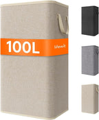 Lifewit 100L Large Tall Laundry Hamper, Collapsible Laundry Basket by Lifewit