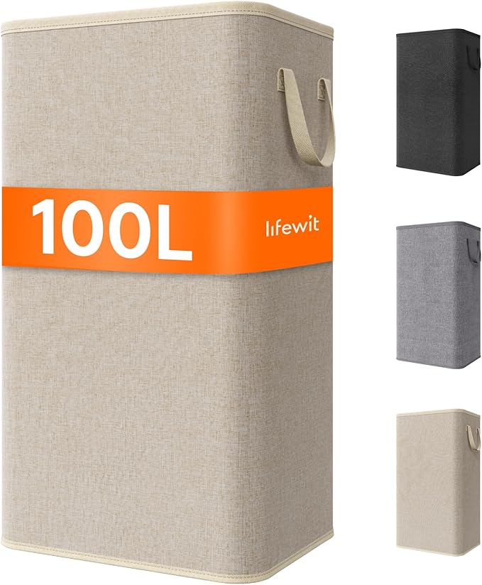 Lifewit 100L Large Tall Laundry Hamper, Collapsible Laundry Basket by Lifewit