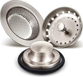 Mudder 3 Pcs Kitchen Sink Drain Strainer and Stopper Stainless Steel Garbage by Mudder