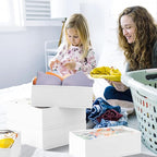 Criusia Closet Drawer Organizer Clothes, 15 Pack White Dresser Organizer - Image 5